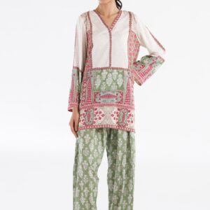 Stitched Printed Linen Shirt + Shalwar