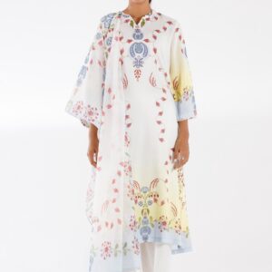 Stitched Printed Linen Shirt + Dupatta